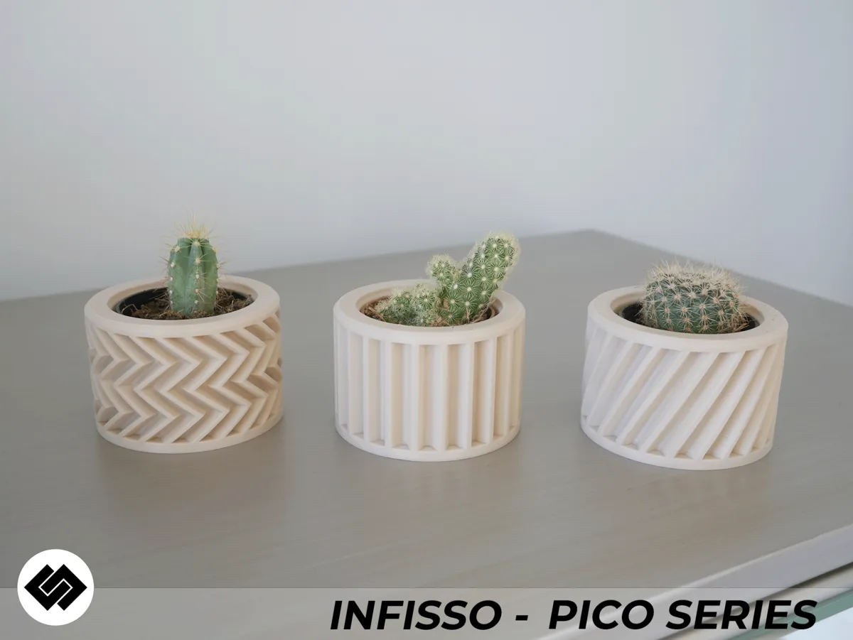 Infisso Series Triple Planter Set, photo 2 of 4 - Succulent & Mini Planters, planter box