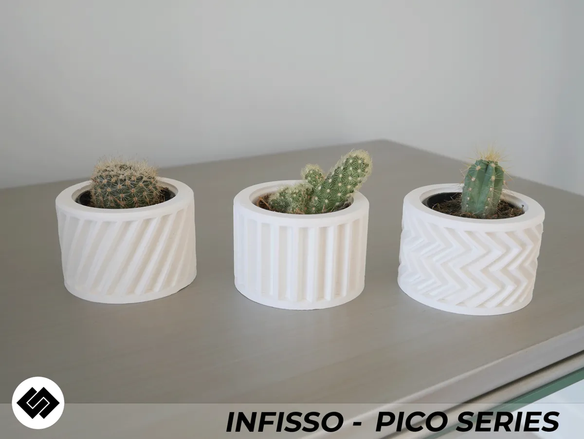 Infisso Series Triple Planter Set, photo 3 of 4 - Succulent & Mini Planters, planter design