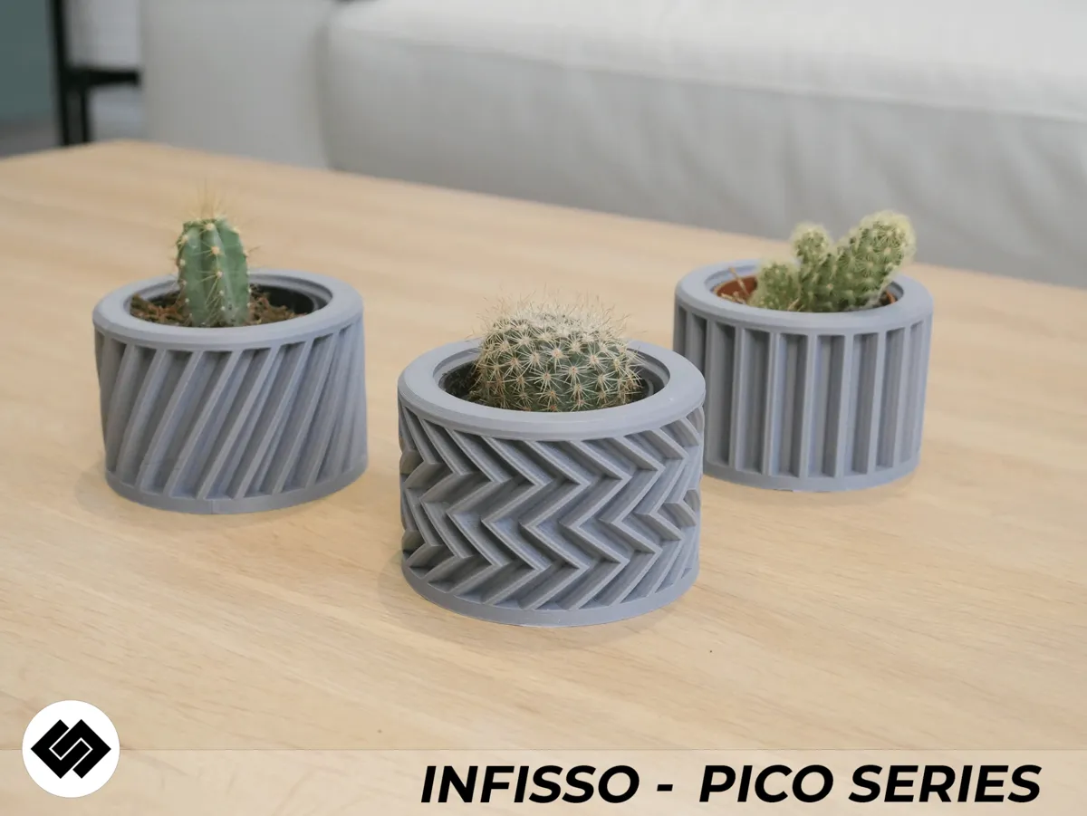 Infisso Series Triple Planter Set, photo 4 of 4 - Succulent & Mini Planters, succulent