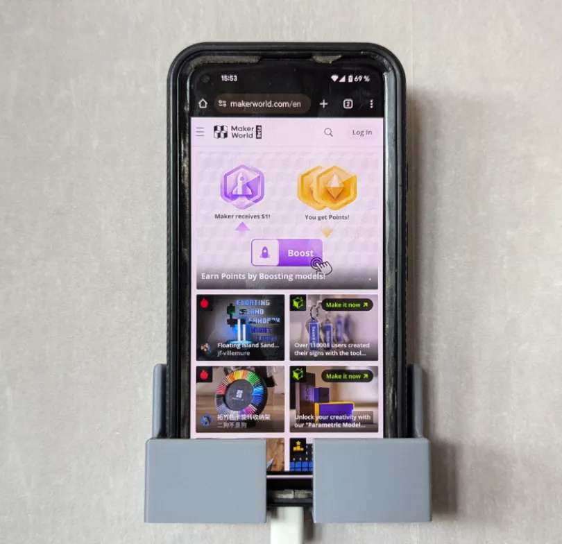 Wall Mounted Phone Holder - Wall & Bedside Mobile Holders, in stock