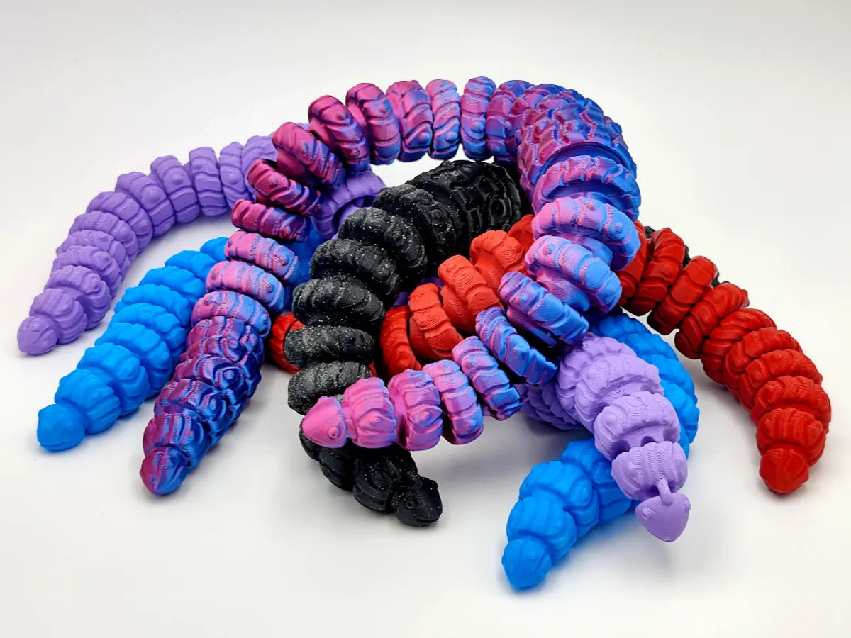 Wormy, a Articulated Flexi Worm Toy - Articulated Insects & Bugs, in stock