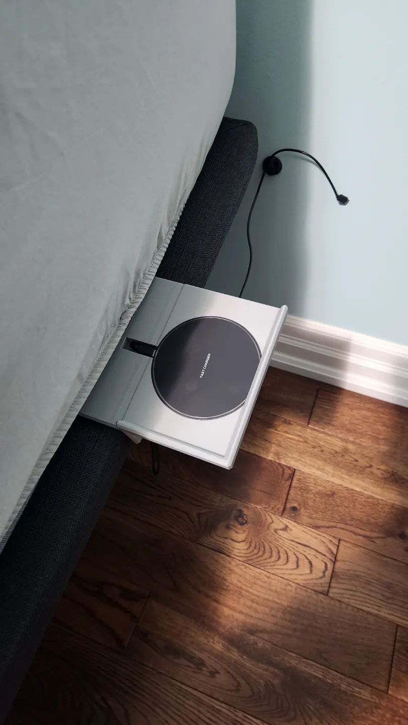 Bed Side Tray Phone Holder for Wireless Charger, photo 2 of 4 - Bed Side Tray Phone Holder for Wireless Charger Household