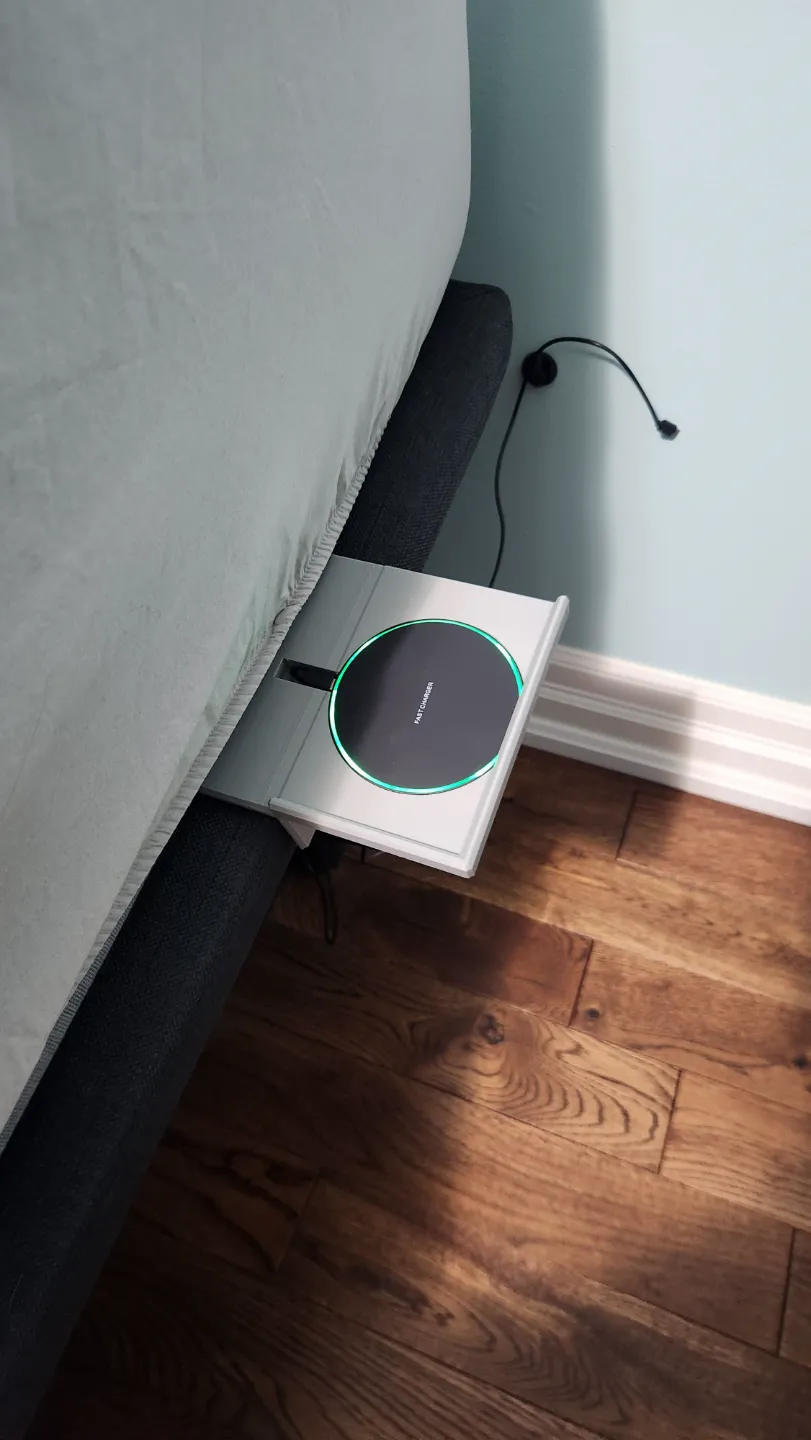 Bed Side Tray Phone Holder for Wireless Charger, photo 4 of 4 - Bed Side Tray Phone Holder for Wireless Charger Household