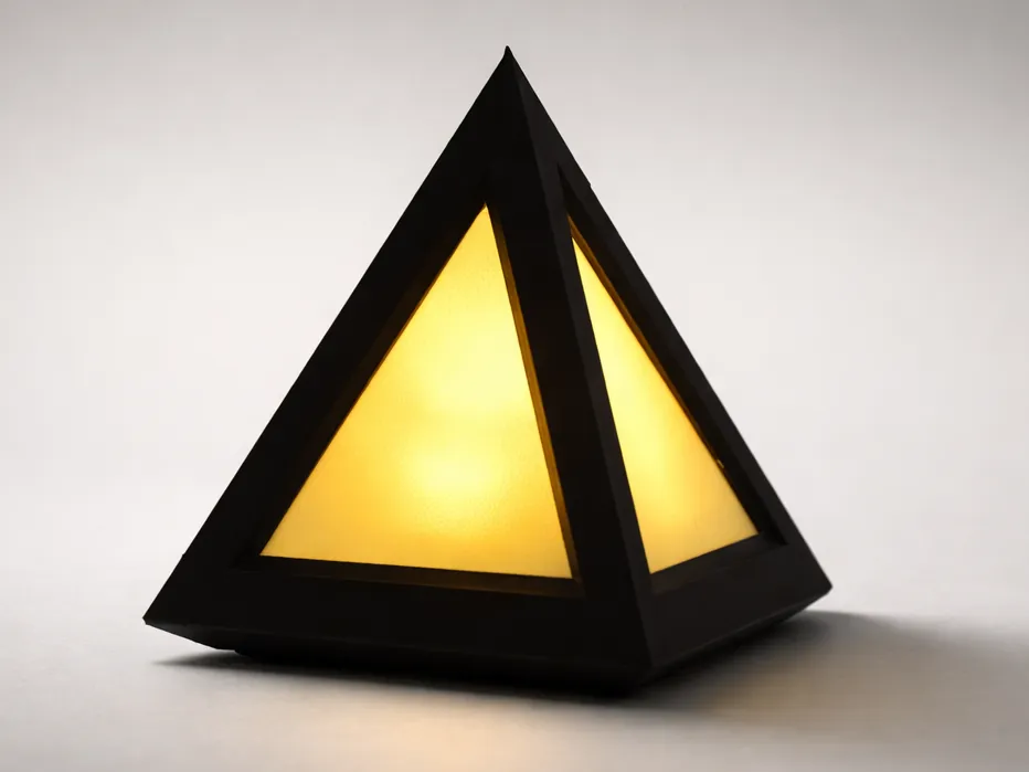 Pyramid LED Tealight Lamp, Minimalist Lantern - Decor, in stock in India