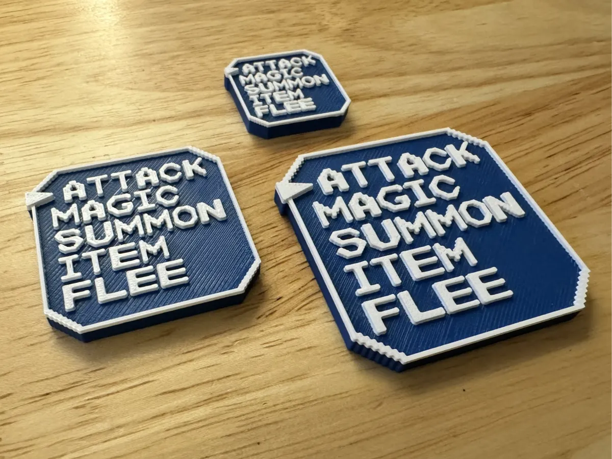 8Bit RPG Action Menu Fridge Magnet - Office, in stock in India