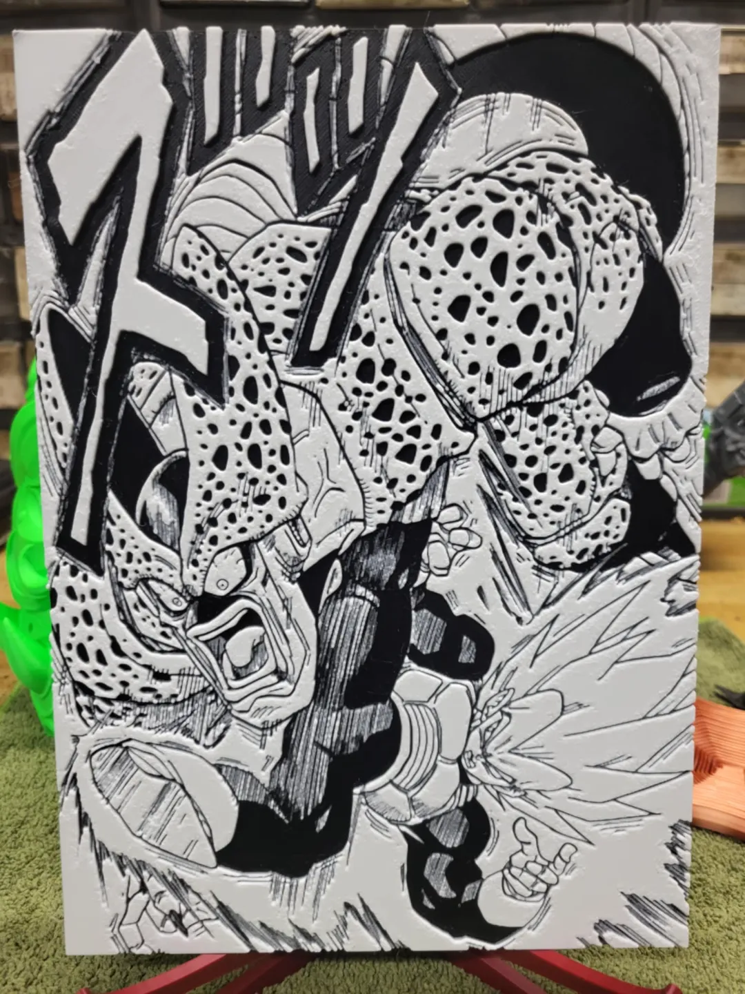 Vegeta VS Cell Dragon Ball Z Hueforge, photo 2 of 4 - Vegeta VS Cell Dragon Ball Z Hueforge Generative Art