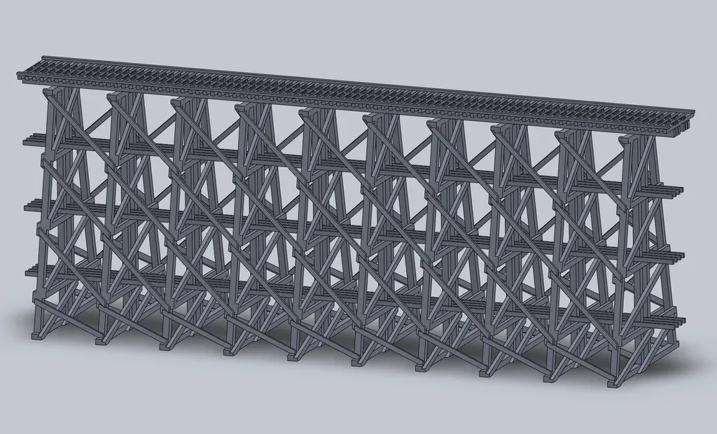 N Scale Train Trestle Display, photo 3 of 4 - N Scale Train Trestle Display Tools & Workshop