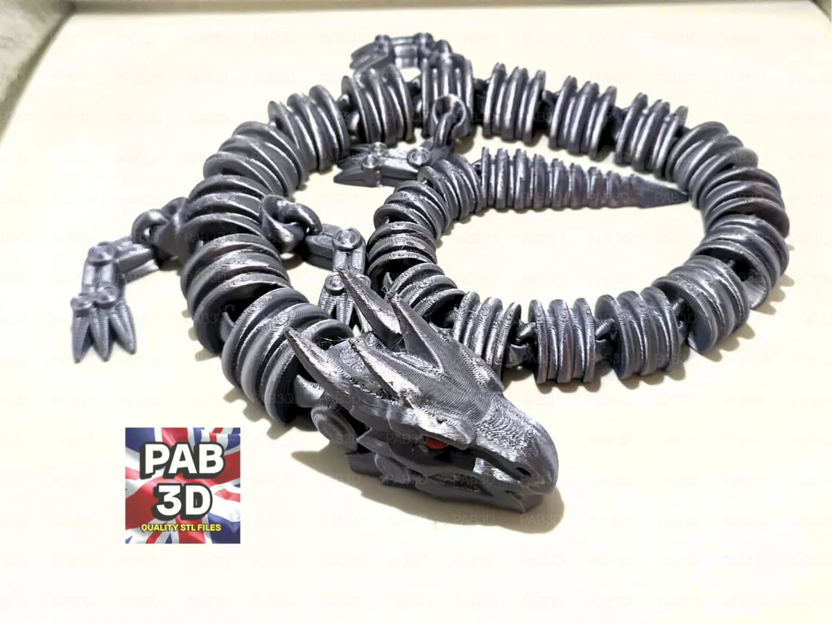 Articulated metal dragon
