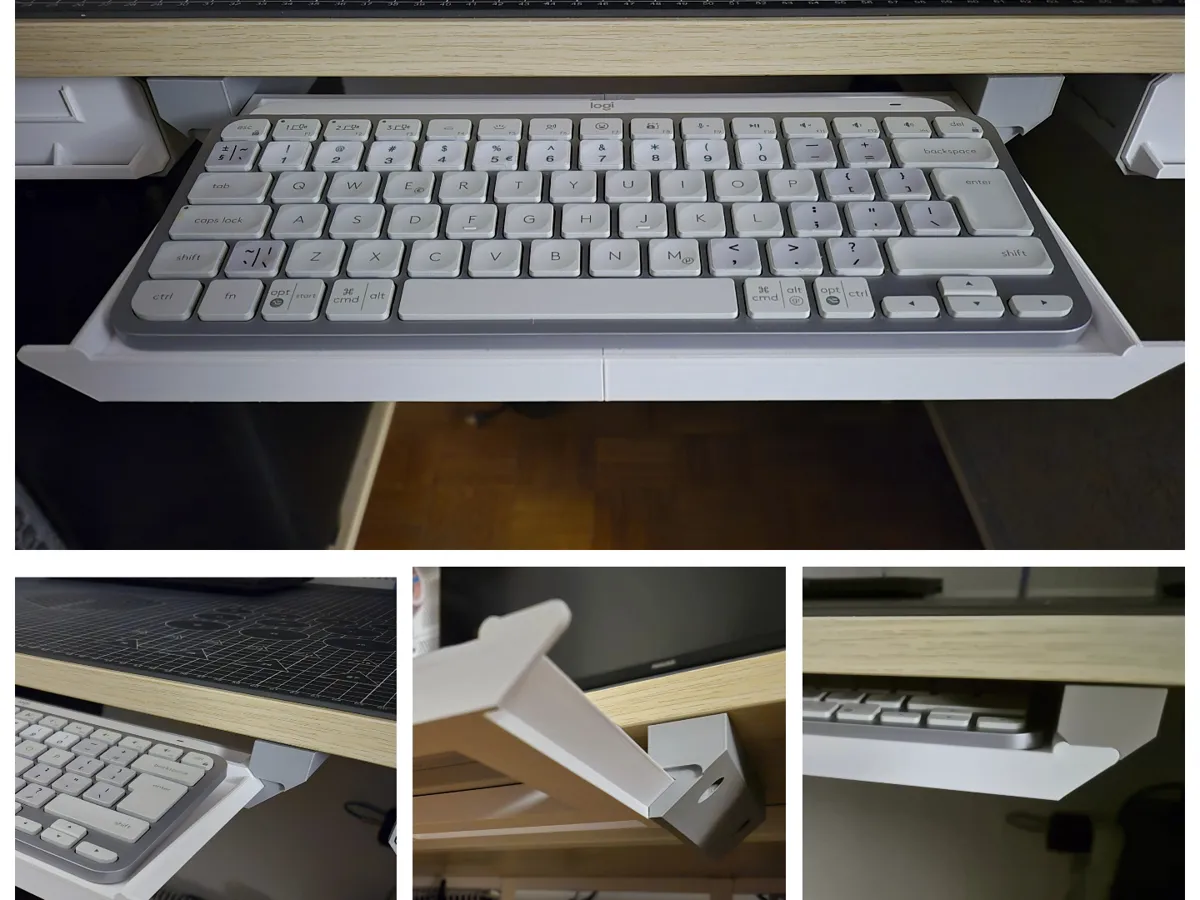 Keyboard drawer under the desk