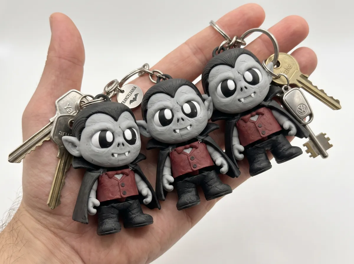 Cute Flexi Vampire Keychain, photo 2 of 4 - Cute Flexi Vampire Keychain Toys & Games