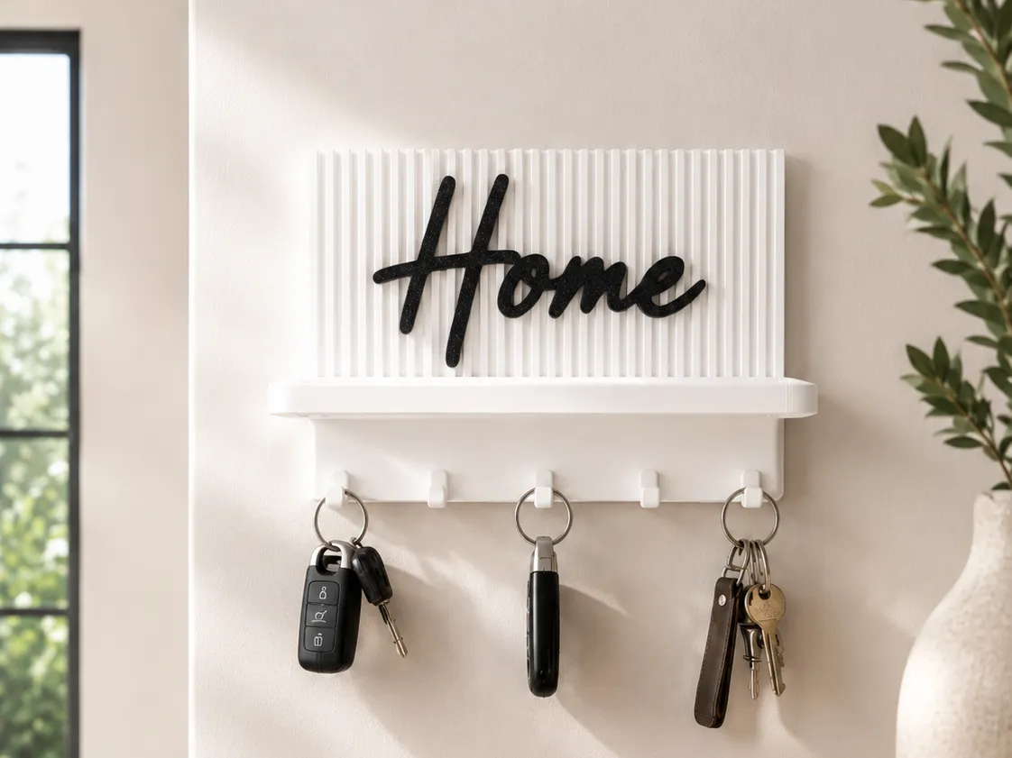 Moderner Schlüsselhalter „Home“ mit Ablage - Home Accents, in stock in India