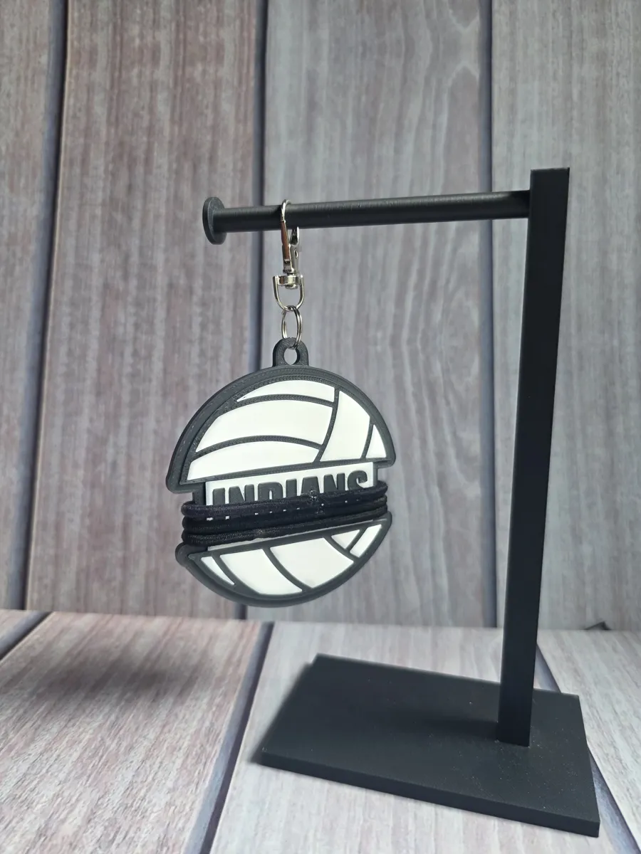 VOLLEYBALL HAIR TIE HOLDER KEYCHAIN, photo 2 of 4 - VOLLEYBALL HAIR TIE HOLDER KEYCHAIN Keychains