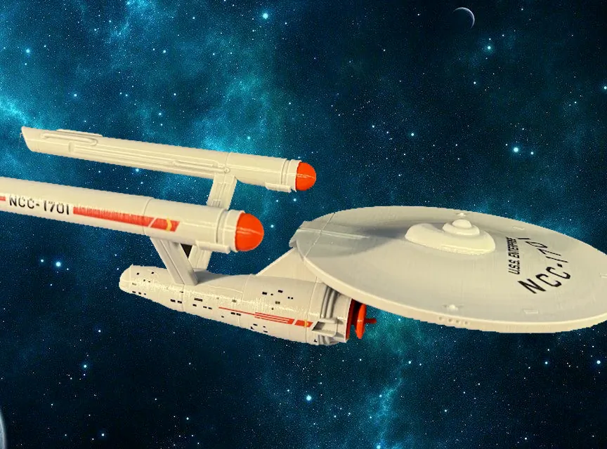 Star Trek TOS USS Enterpise with decals and STAND!