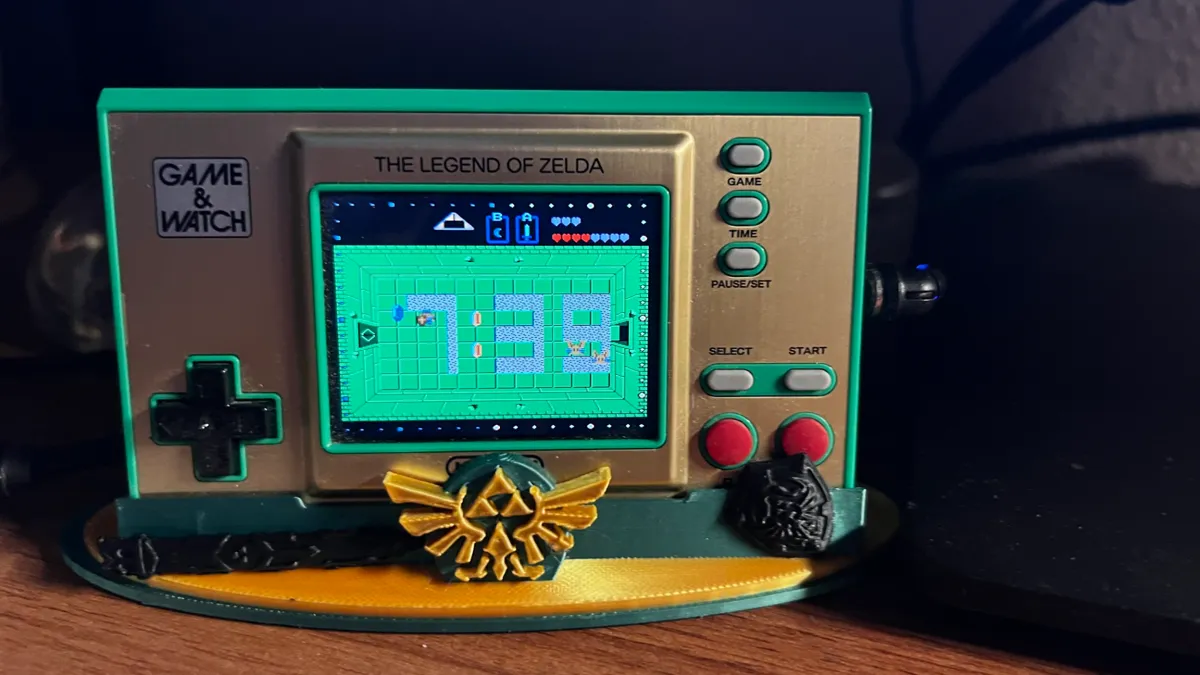 Game & Watch Display Stand Nintendo Inspired Zelda, photo 3 of 3 - Game & Watch Display Stand Nintendo Inspired Zelda Art