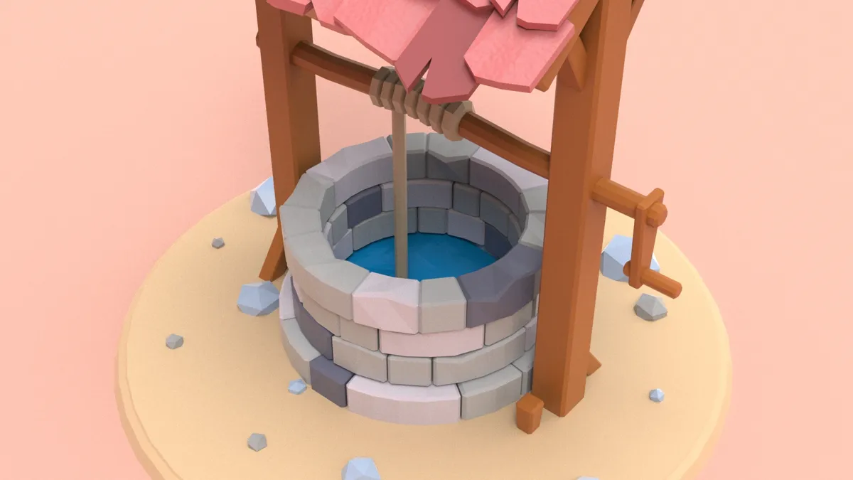 Watertight Miniature Well, photo 3 of 4 - Watertight Miniature Well Figurines & Collectibles