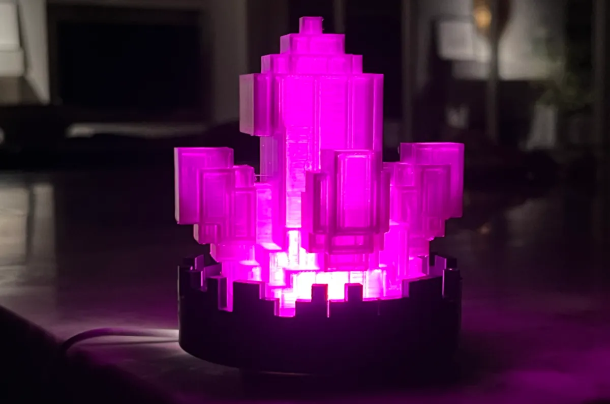 Minecraft Amethyst Crystal Lamp