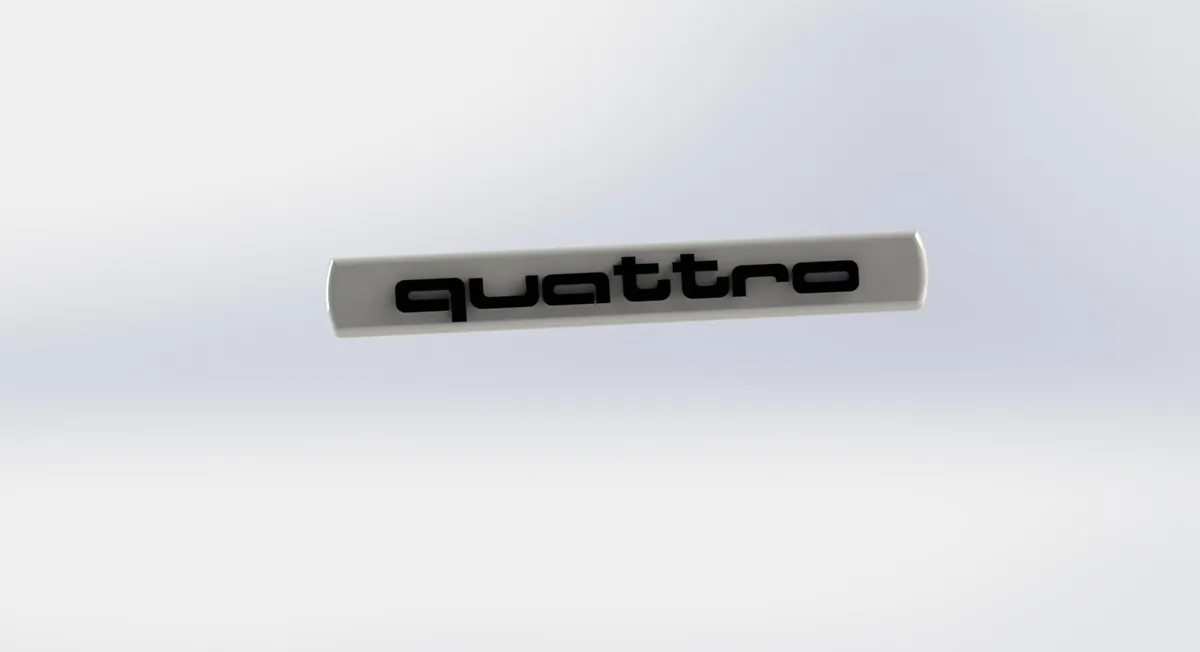 Audi Quattro Badge Logo, photo 2 of 2 - Audi Quattro Badge Logo Car & Vehicle