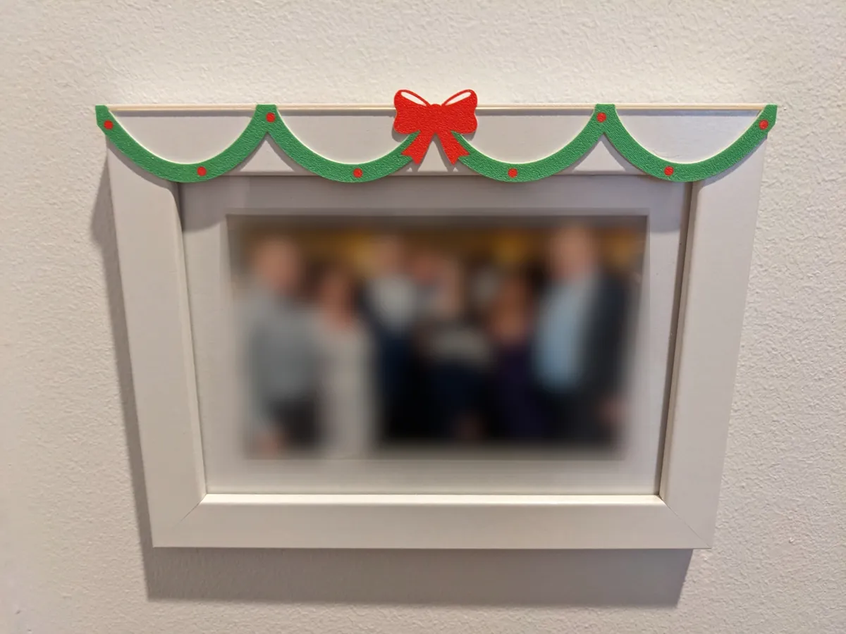 Christmas photo frame topper