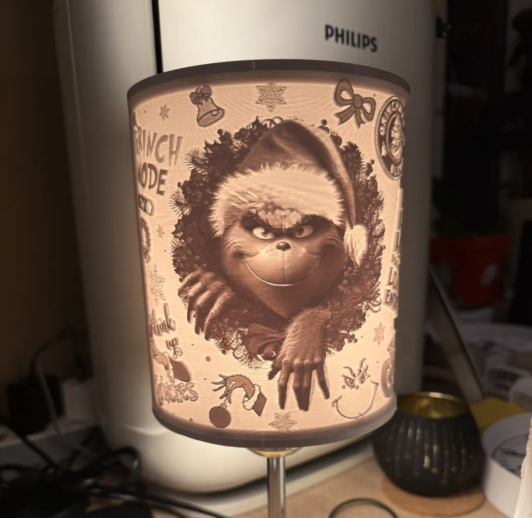 Grinch Light Lampenschirm Lamp Lithophane - Decor, in stock in India