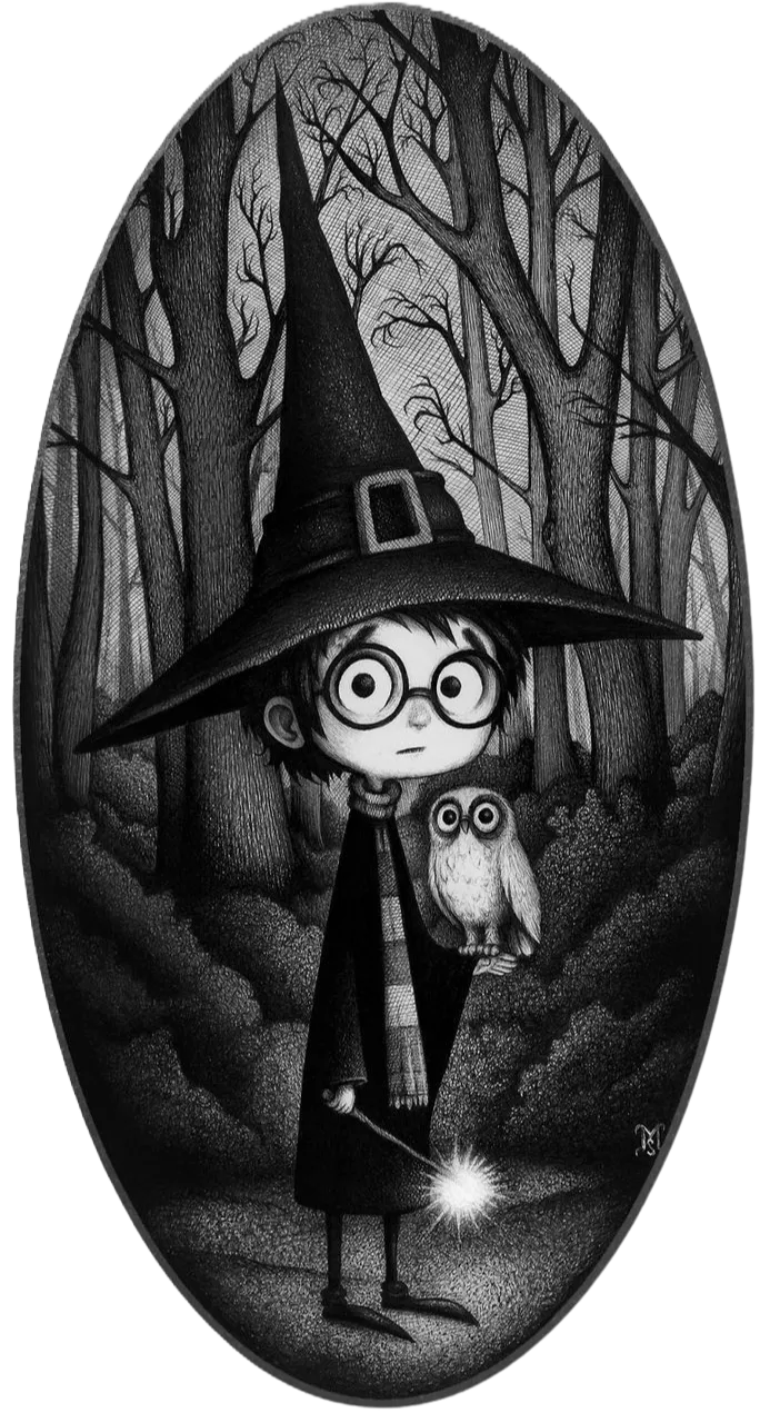 Harry Potter X Tim Burton hueforge - 2D Art, in stock in India