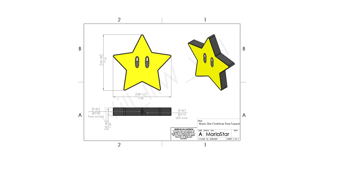 Mario Star Christmas Tree Topper, photo 4 of 4 - Mario Star Christmas Tree Topper Gifts & Occasions