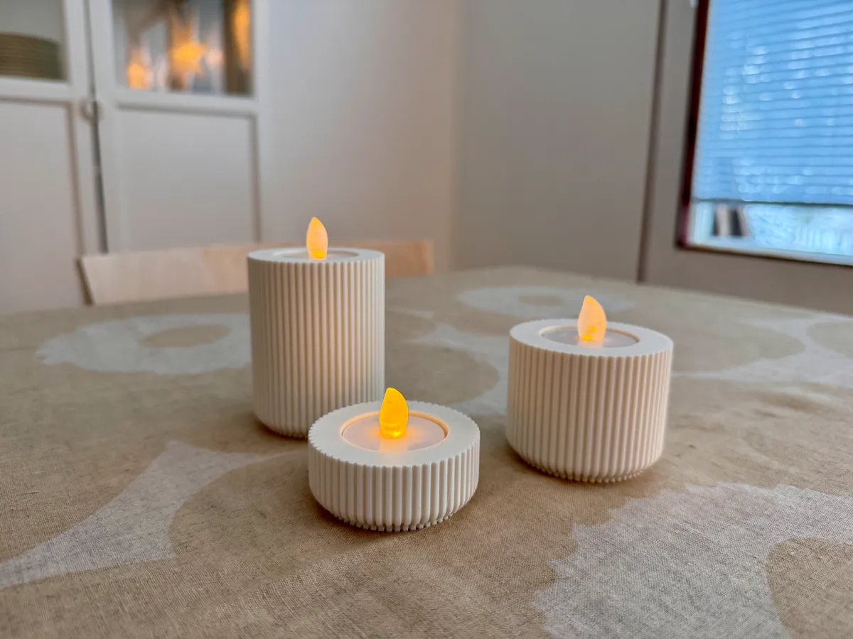 Minimalist tealight candle holder