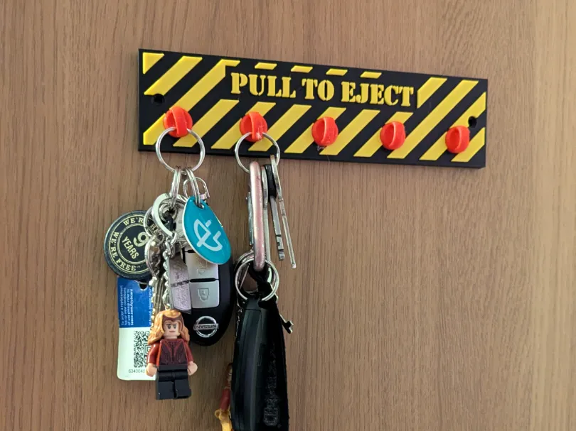 Pull to Eject Magnetic Key Hanger