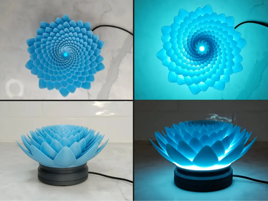 Lotus flower lamp using Led lamp kit