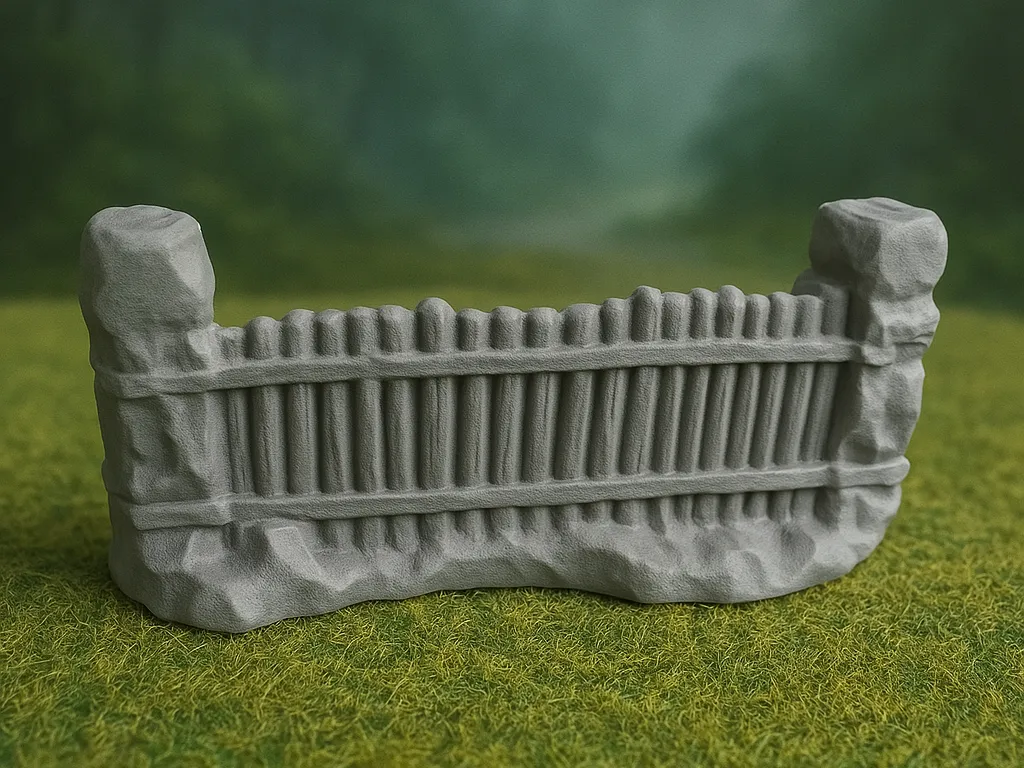 Covered Wooden Fence Terrain Wargame tabletop