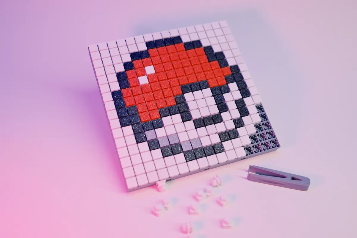 Pixel Art Pokeball Puzzle