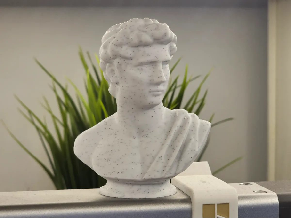 David Bust, Modern Speckled Marble Sculpture