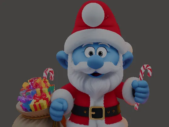 Smurfs grande puffo Babbo Natale