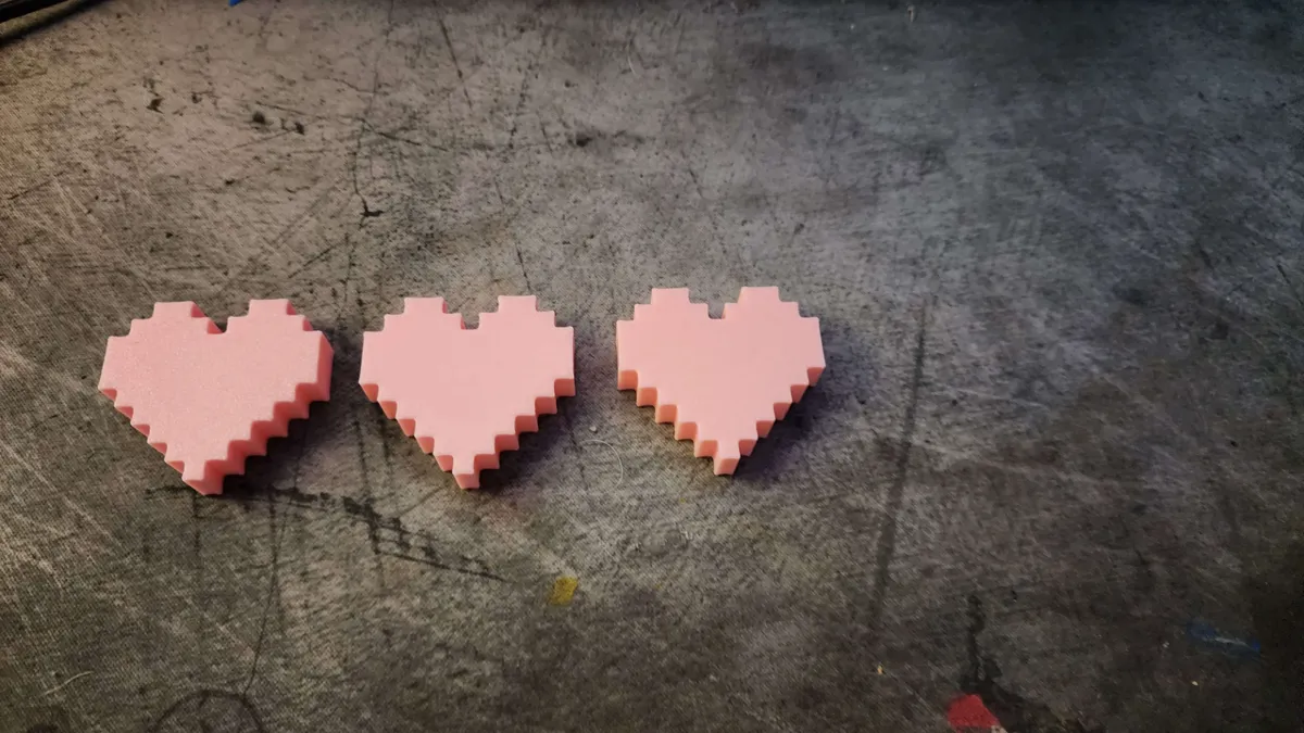 Pixel Heart Keychain Charm