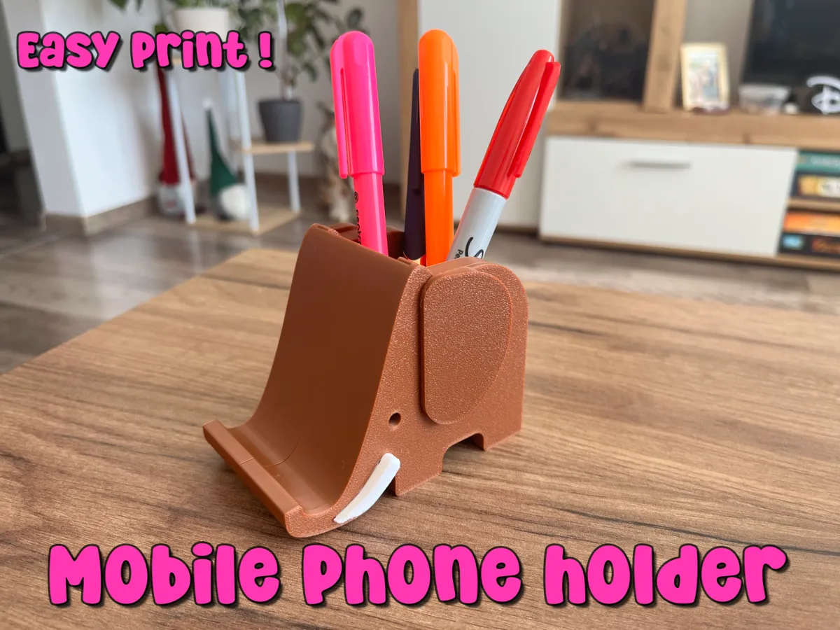 Pen and Phone Holder- Elephone - Mammoth style - Organizers, in stock in India