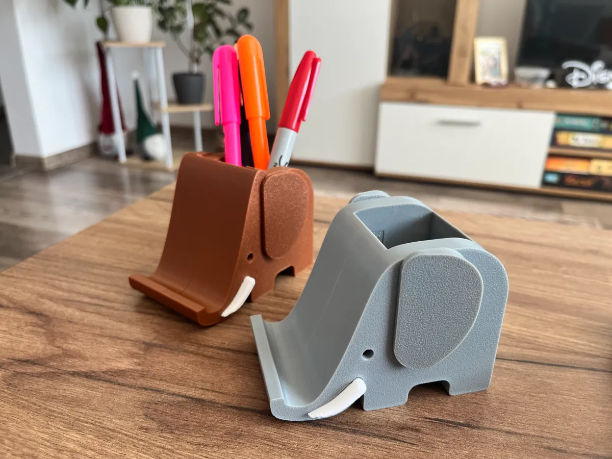 Pen and Phone Holder- Elephone - Mammoth style, photo 2 of 4 - Pen and Phone Holder- Elephone - Mammoth style Tools