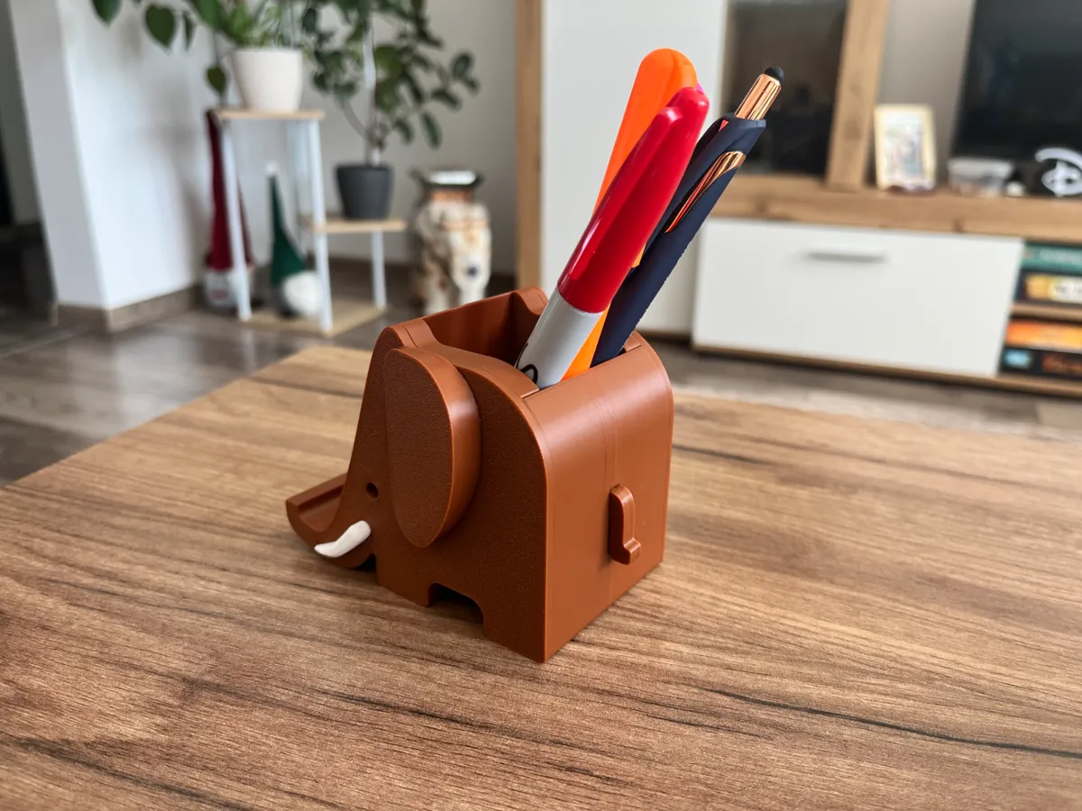 Pen and Phone Holder- Elephone - Mammoth style, photo 3 of 4 - Pen and Phone Holder- Elephone - Mammoth style Tools