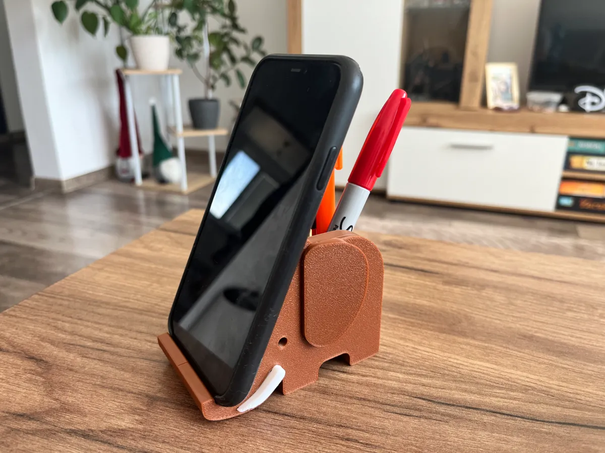 Pen and Phone Holder- Elephone - Mammoth style, photo 4 of 4 - Pen and Phone Holder- Elephone - Mammoth style Tools