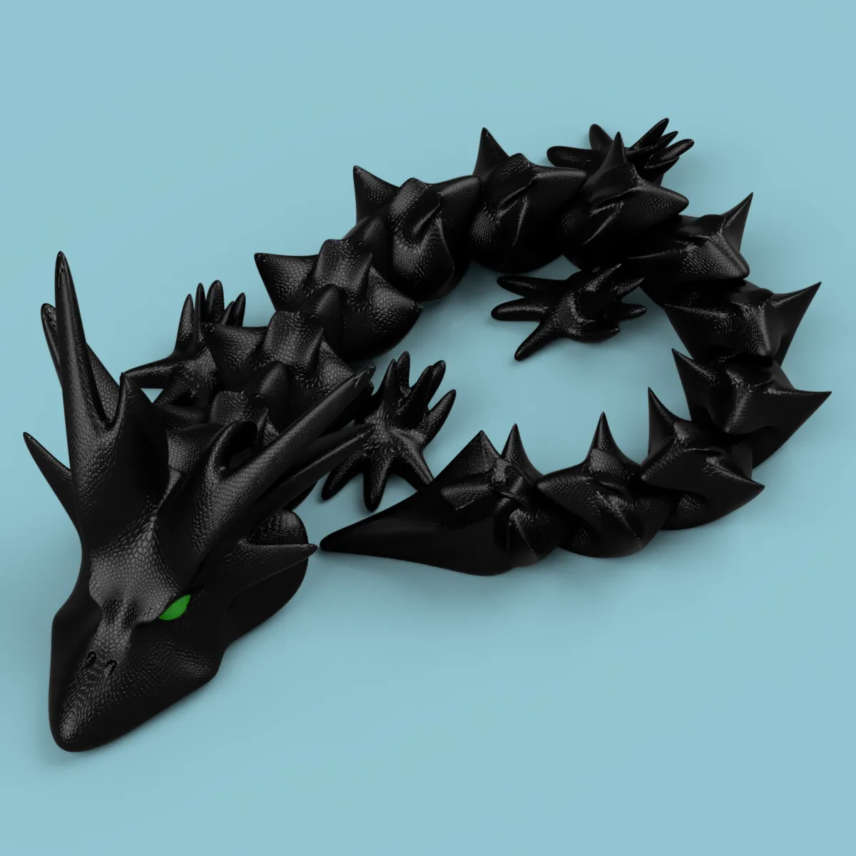 'HORNY DRAGON' , ARTICULATED DRAGON, photo 4 of 4 - 'HORNY DRAGON' , ARTICULATED DRAGON Fidget & Sensory Toys