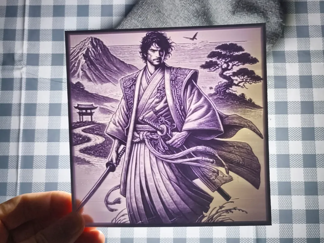 Vagabond Samurai lithophane lamp - Lithophane Lamps, in stock
