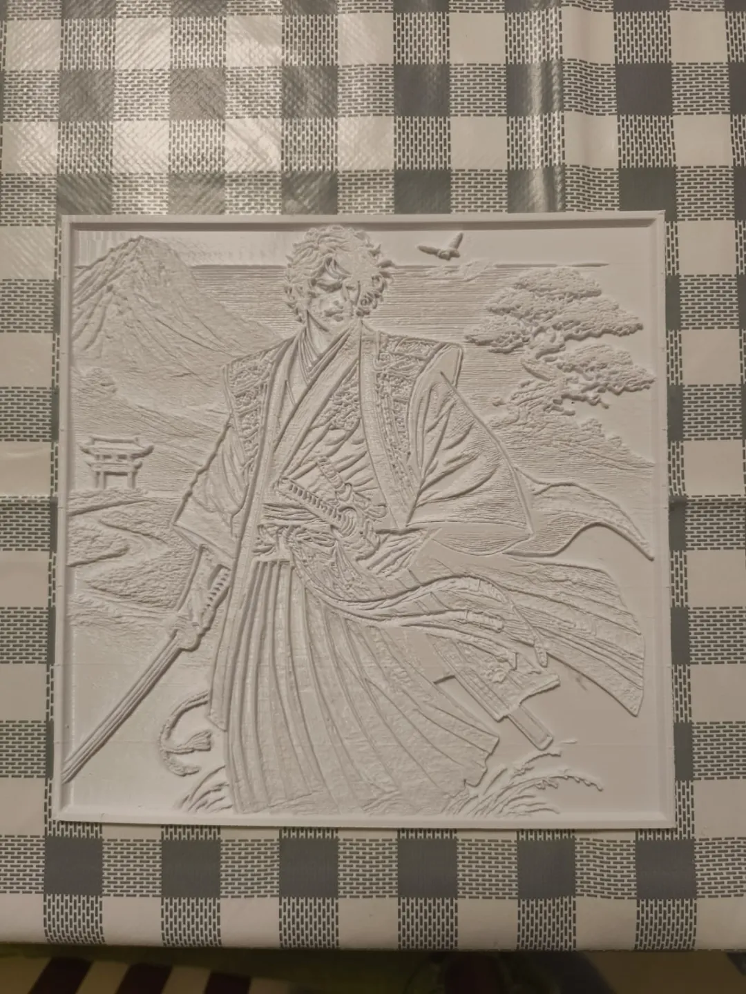 Vagabond Samurai lithophane lamp, photo 2 of 2 - Vagabond Samurai lithophane lamp Home Decor Items