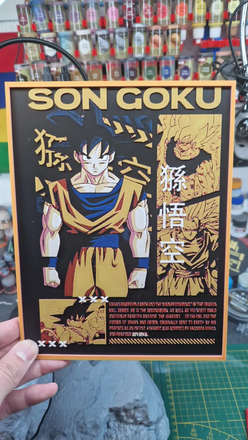 Dragon Ball Z Hueforge - Goku, photo 2 of 4 - Dragon Ball Z Hueforge - Goku Generative Art