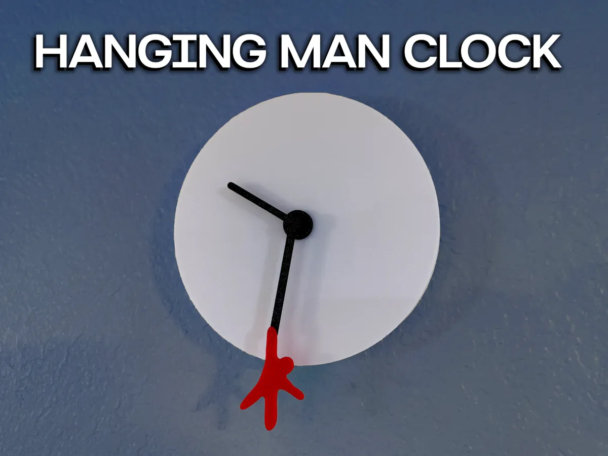 Hanging Man Modern Wall Clock | Minimalist, photo 2 of 4 - Hanging Man Modern Wall Clock | Minimalist Home Decor Items