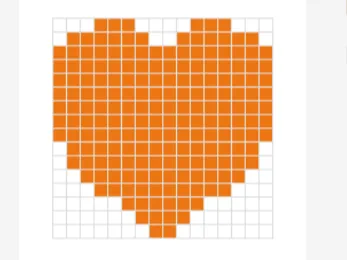Heart Pixel Art 8x8 - Pixel Puzzles, in stock in India