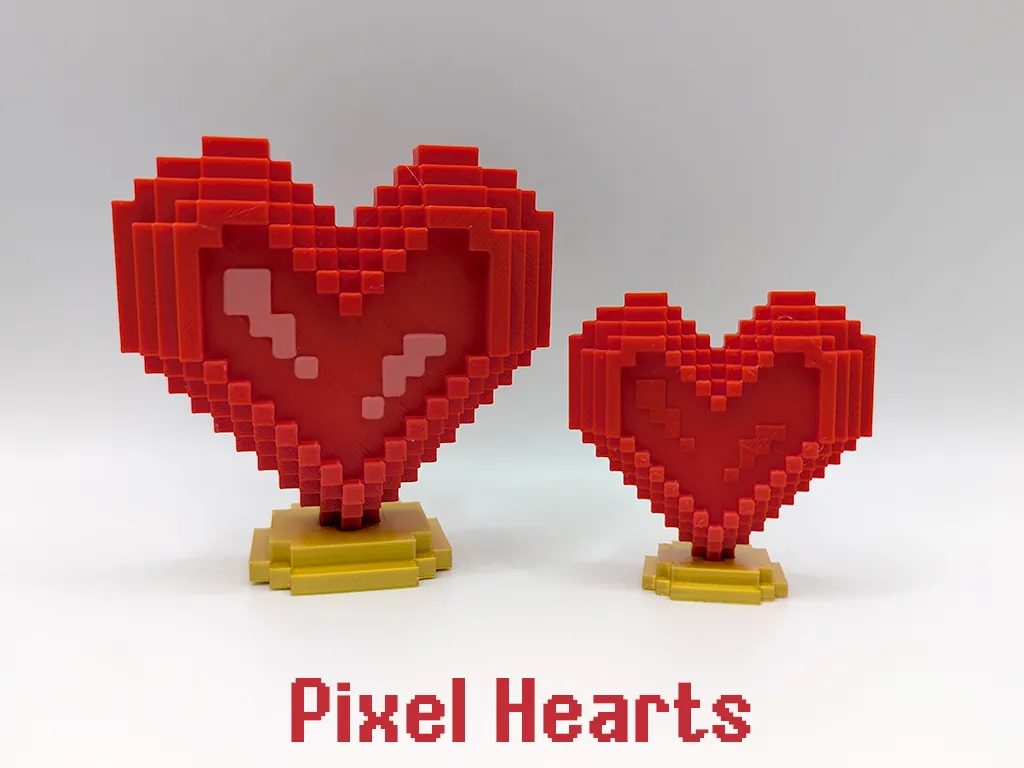 Pixel Art Hearts Gift Piece