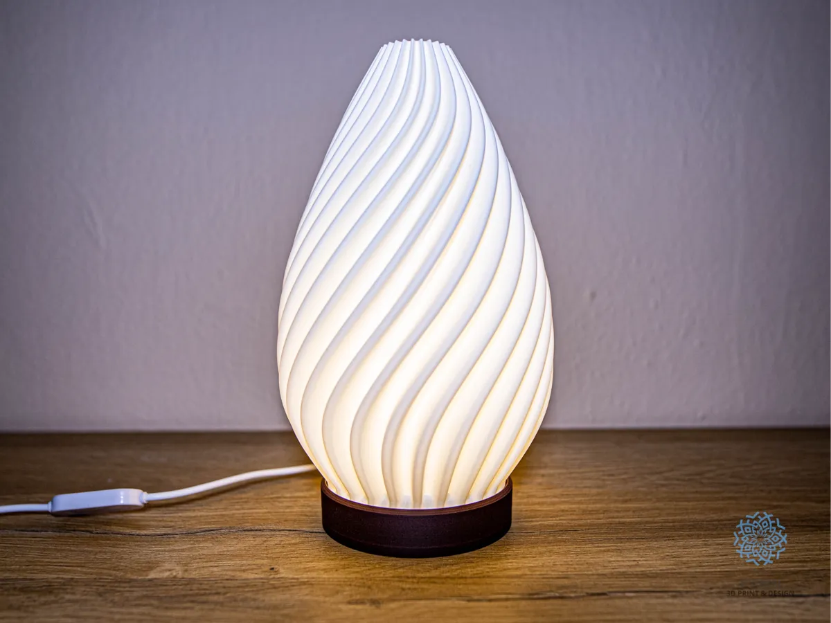 Moder Elegant Spiral Table LED Lamp