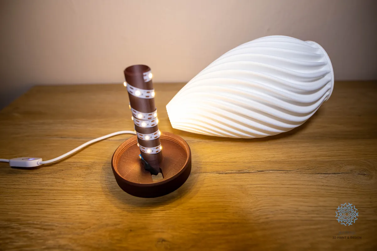 Moder Elegant Spiral Table LED Lamp, photo 3 of 4 - Moder Elegant Spiral Table LED Lamp Lamps & Lighting