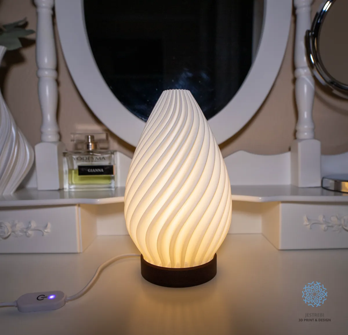 Moder Elegant Spiral Table LED Lamp, photo 4 of 4 - Moder Elegant Spiral Table LED Lamp Lamps & Lighting