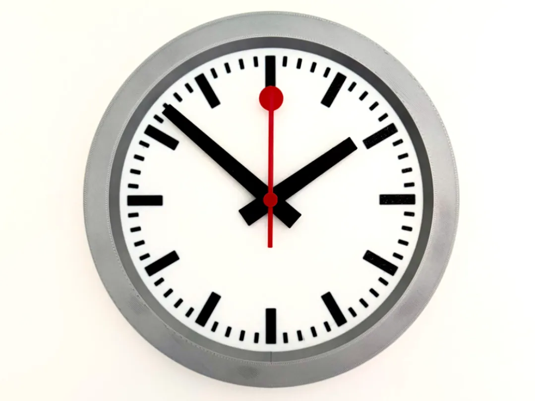 Swiss Railway style clock - White & black options