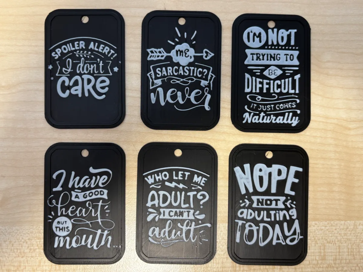Sarcastic tag Bundle, Set of 6 Signs