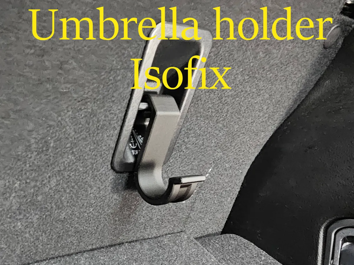 Umbrella hooks Isofix mounting
